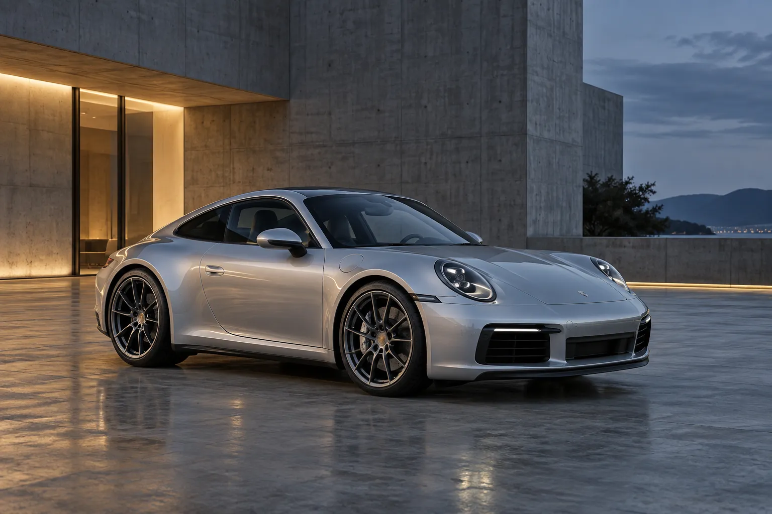 Porsche 911 Carrera GTS finished in a dark NOIR studio