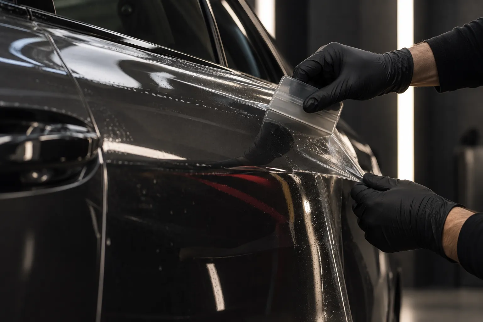 A protected car finish in the NOIR studio